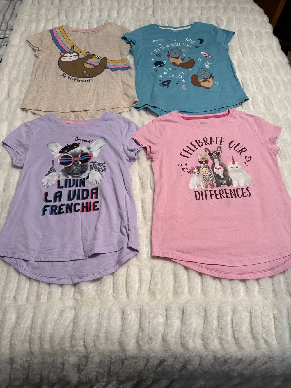 Wonder Nation Girl’s Short Sleeve Graphic Tees